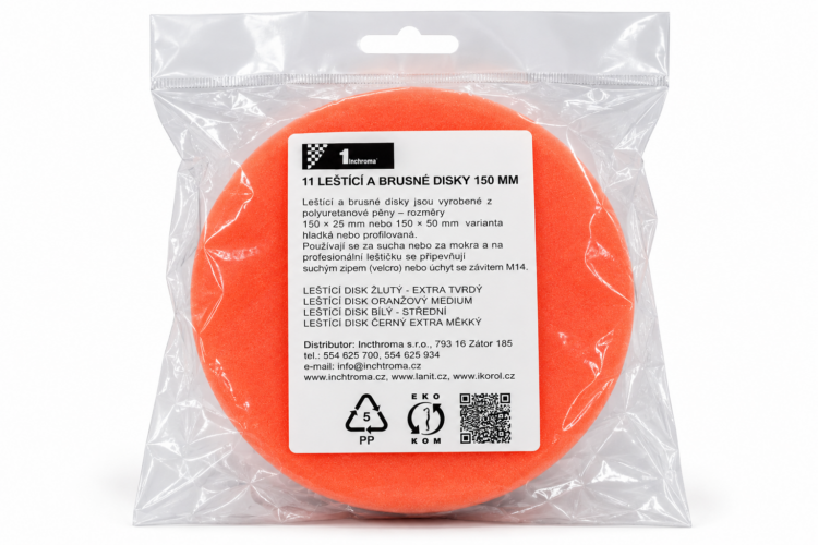 Leštící disk ORANŽ 150mm – měkký
